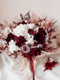 Burgundy Bridal Bouquet, Marsala Wedding Bouquet, Dried flower bouquet, Boho Wedding, Dried Flowers, Preserved Flowers, Wedding Flowers, Bouquet