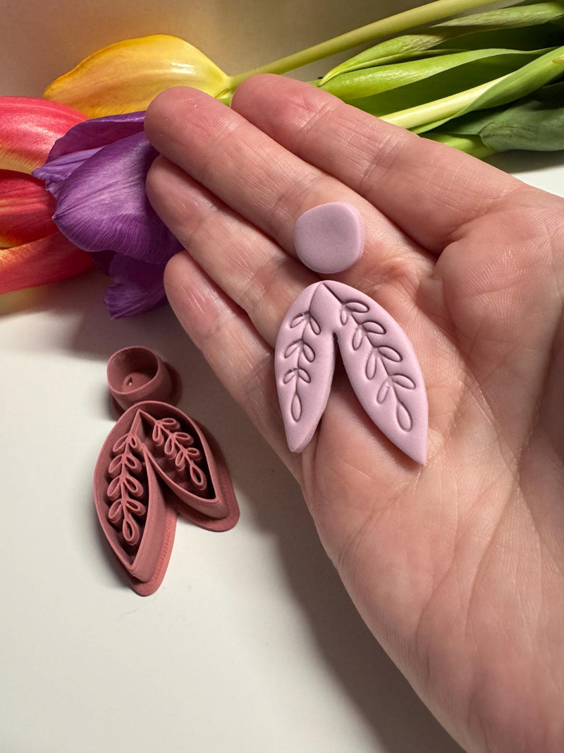 Willow Dangle Clay Cutter Set | Polymer Clay Earring Cutter | Valentines | Romance | Fancy | Floral | Love | DIY Jewellery Making | CTR394 Love Romance Flower