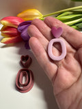 Organic Love Clay Cutter Set | Polymer Clay Earring Cutter | Valentines | Romance | Flowers | Love | Cameo | DIY Jewellery Making | CTR400 Love Romance Flower
