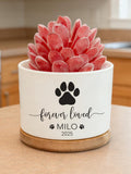 Custom Forever Loved Pet Memorial Planter, Personalized  Pot with Pet Name, Sympathy Gift for Dog Cat Loss, Never Forgotten Keepsake sympathy flower