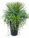 Large Artificial Succulent Drop-In Planter: Realistic No-Maintenance Greenery for porch, Faux Plant Arrangement faux plants