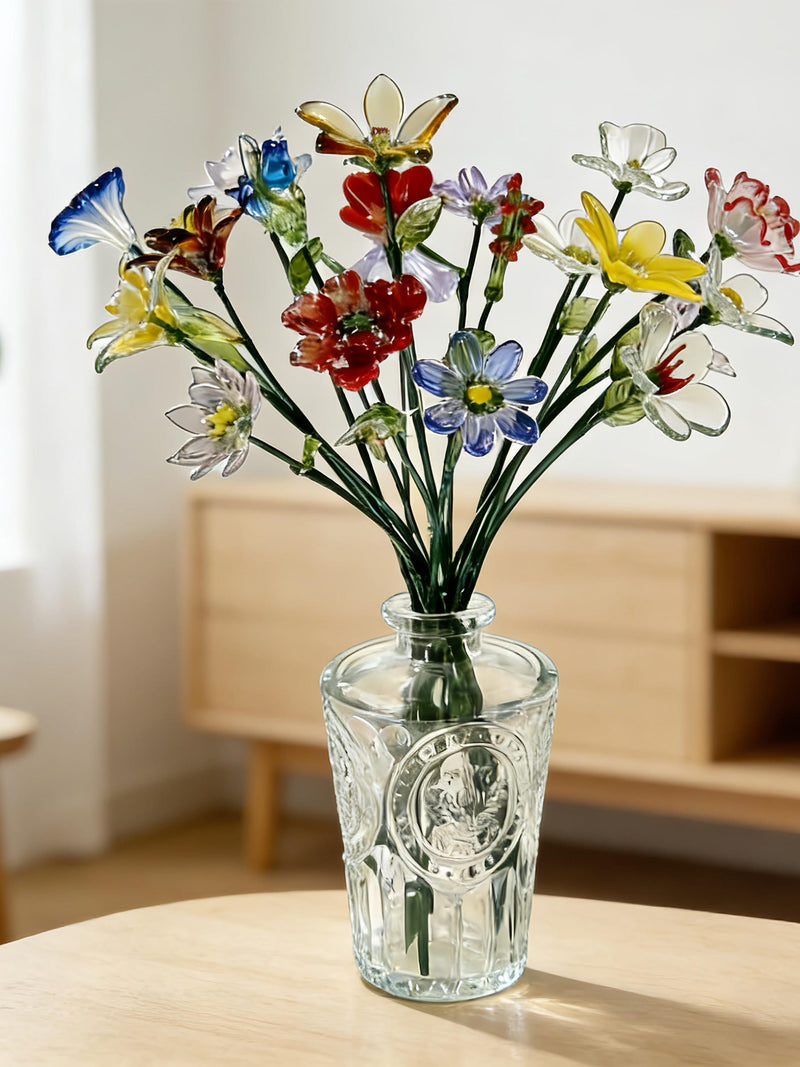 Glass Birth Month Flower, Birth Flower Gift, Hand Blown Spring Flower, Glass Flower Bouquet, Mother's Day Gift, Gift for Her, Birthday Gift ANNIVERSARY