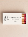 Custom Housewarming Matchboxes Warming Up Our New Home Realtor Gift, New Home Favor, Personalized Matchbox house warming flower
