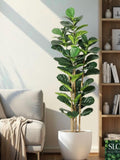 Artificial Fiddle Leaf Fig Tree Ð Faux Potted Green Plant Home Decor faux plants