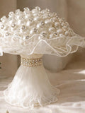 Bridal Bouquet with Pearl and Rhinestones Ð Elegant Wedding Keepsake Ð Faux Pearl Wedding Bouquet Ð Bridal & Bridesmaid Bouquet Bouquet