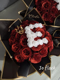 bouquet of 12 or 20 eternal roses personalized letter Valentine's Day, birthday, Mother's Day or grandmother's day sympathy flower