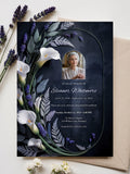 Memorial Invitation Template, Celebration of Life Card, Editable Canva Invitation with Photo, Elegant Floral Sympathy Design, Printable 5x7 sympathy flower
