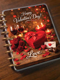 Valentine's Day: Handmade Flowers and Romance| Happy Planner Classic| Laminated Planner Cover| Discbound, Custom Interchangeable Notebook. Love Romance Flower
