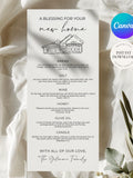 Scripture Housewarming Gift Basket Printable, Instant Download, Editable Text, (4x9") house warming flower