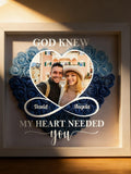 Personalized Led Light Flower Shadow Box,My Heart Need U,Custom Rose Flower Frame for couple,Gift for Anniversary,Wedding,Valentine's Day ANNIVERSARY