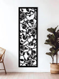 Rose Vine Metal Wall Panel Ð Tall Floral Silhouette Art house warming flower