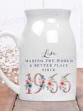 60th Birthday Flower Pot | Making the world a better place since 1966 | Happy 60th Birthday | 60s| 60 |60th | 60th Birthday Gift|1966 FLORAL birthday flower