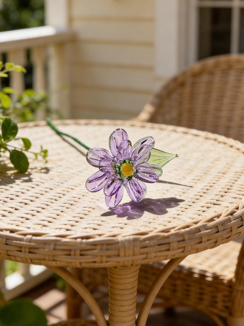 Handmade Glass Flower, Birthday Gift, Floral Ornament ANNIVERSARY