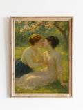 Victorian Sapphic Kiss Ð Romantic Lesbian Fine Art Print Love Romance Flower