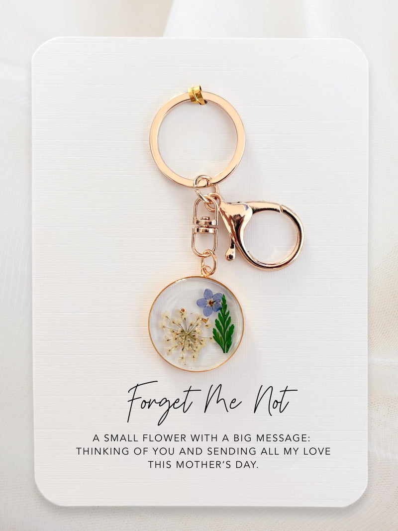 Forget me not Keyring, Memorial gift, bereavement gift, Sympathy, Comfort gift, Thinking of you gift, Mother's Day, For Friend, Loss Mum sympathy flower