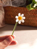 Mini Daisy Glass Flower With Vase, Hand-Blown Glass Flower Ornament, April Birth Month Flower, Personalized Birthday Gifts birthday flower