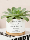 Dad Memorial Gift, Personalized Dad Loss Flower Pot, Condolences Gift, Gift for Grieving Sympathy, Funeral Planter,  I was His Angel sympathy flower