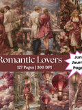 Romance Journal Valentine Paper, Romantic Page, Valentine Day Junk Journal Paper, Love Junk Journal Kit, Valentine Ephemera Digital Paper Love Romance Flower