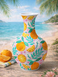 3D Summer Orange Party Puzzle Vase, Gourd Shape Vase, Unique DIY House Warming Decor for Flower Display, 3D Assembly Art, Fun Craft Kid Gift house warming flower