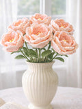 Crochet Pink rose, Handmade Rose, Appreciation Gift, Home Decoration, Knitted Rose Flower, Single Rose, Forever Rose, Gift for Her ANNIVERSARY