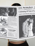 Vintage Wedding Anniversary Flower Newspaper Wrap: Customizable Bouquet Design (Digital Download,  Printable Template) ANNIVERSARY