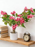 Artificial Bougainvillea Tree with Pink Blooms, 16" Potted Faux Plant faux plants