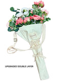 Upgraded Double Layer Canvas Flower Tote Bag | Adjustable Strap Bouquet Carrier for Florists | Reusable Professional Flower Bag FLOWER DELIVERY