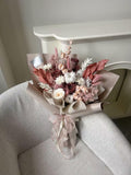 Cotton Anniversary Gift, Preserved Red Rose Bouquet, Dried Flowers, Valentines Day Gift for Her, 2nd Wedding, Wrapped Floral ANNIVERSARY