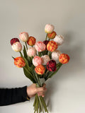 Fake tulip bouquet,artificial tulips stems, real touch tulips,fake flower arrangements,faux tulip bouquest for Mothers Day gift silk flower