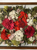 Pressed Wedding Bouquet Preservation: Ornate Gold Frame, Floral Keepsake wedding flower