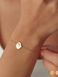 Tiny Birth Flower Bracelet, Personalized Custom Silver Jewelry, Gift for Her birthday flower