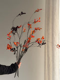Burgundy Fake leaves Branch, Fall fake plant, faux leaves branch, whimsigoth decor home decor,Wedding Vintage Floral Centerpiece faux plants