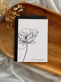Sympathy card, condolence card, farewell card, sympathy card - minimalist design with flower | DIN A6 sympathy flower