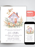 Housewarming Invitation Template | Watercolor Flowers house warming flower