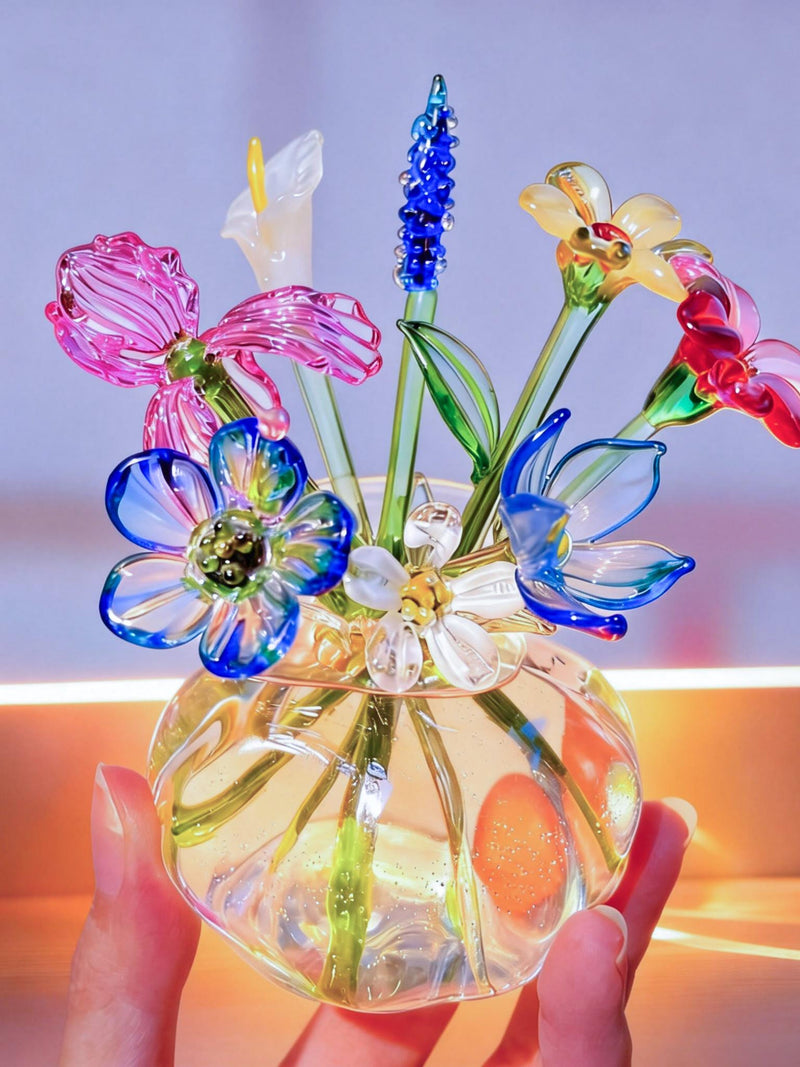 Hand-Blown Glass Birth Month Flowers | Eternal Bouquet, Birthday Gift birthday flower