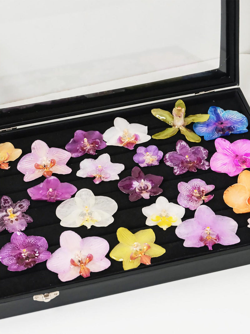 20 type resin orchid head, real orchid flower head_DIY floral for jewelry/necklace/ring/charm/earring,DIY charm making_resin flowers FLOWER DELIVERY