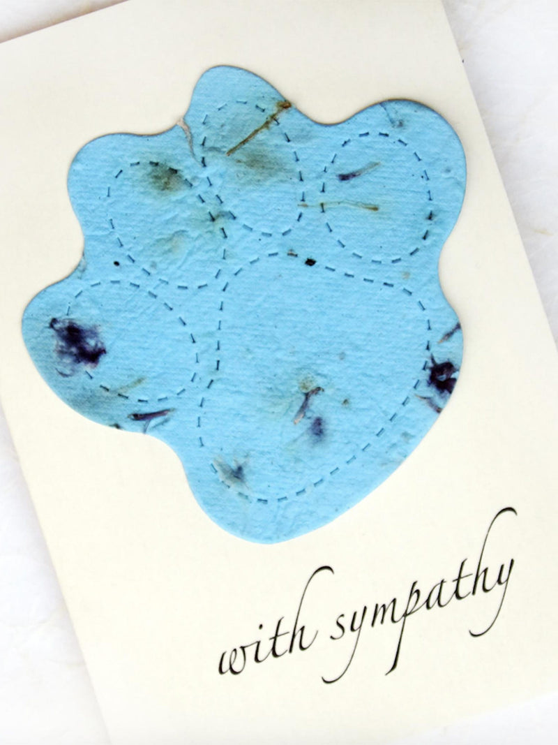 Plantable Pet Sympathy Card - Dog or Cat - Forget Me Not Flower Seeds sympathy flower