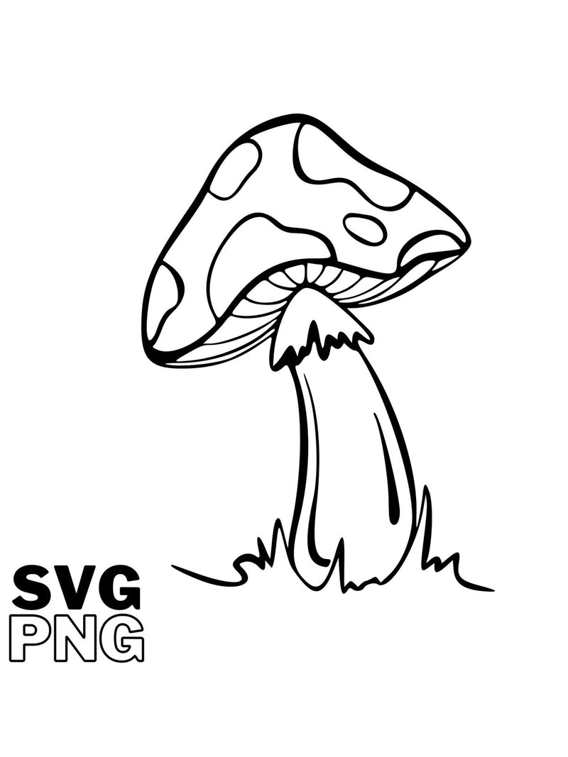 Magic Mushroom SVG PNG: Fantasy art, Files for Cricut, Silhouette  (Digital Download) flower spore