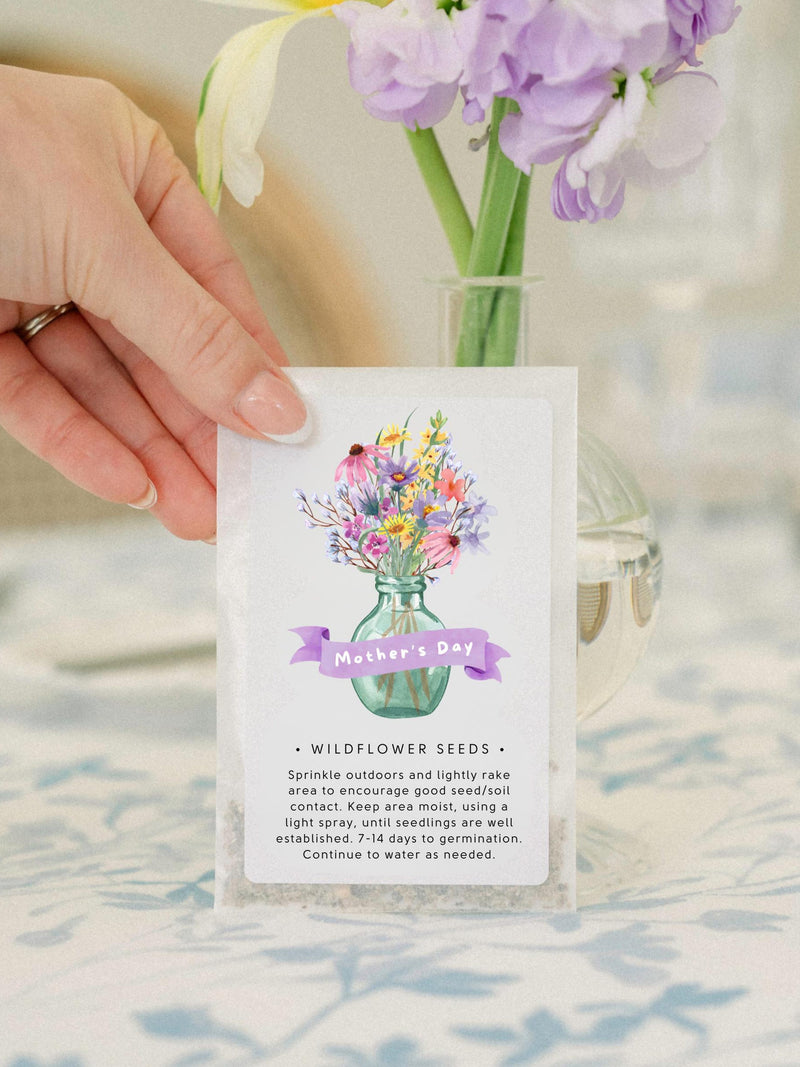 12 Mother's Day Wildflower Seed Packets, Party Favors (Set of 12) seeds bulk