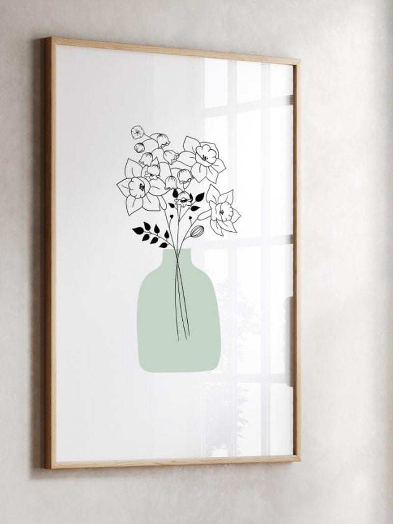 Custom Birth Month Flower Bouquet, Minimalist Line Art , Personalized Bouquet, WildFlower Printable Gift, Anniversary Flower Bouquet ANNIVERSARY
