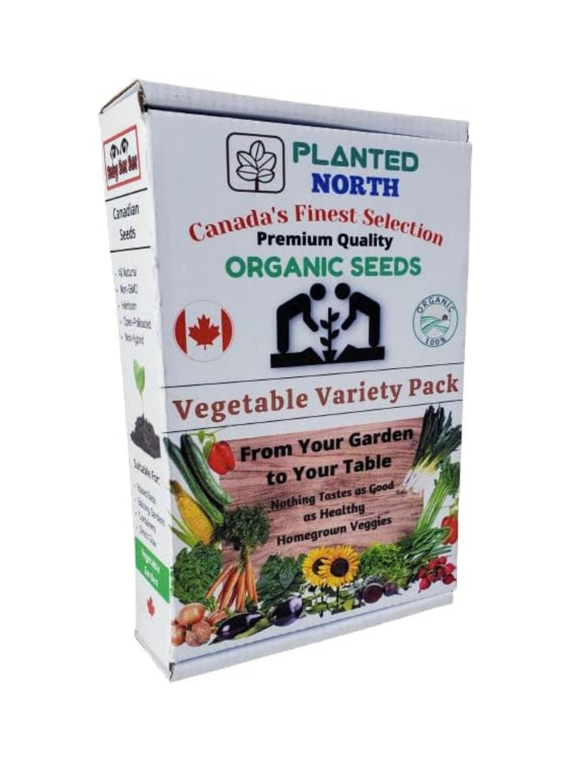 Organic Seeds Vegetables Variety Pack Canada - 15 Heirloom, Non GMO, (900+ seeds) Organic Seeds for Planting, Garden Seed Gift Box seeds bulk