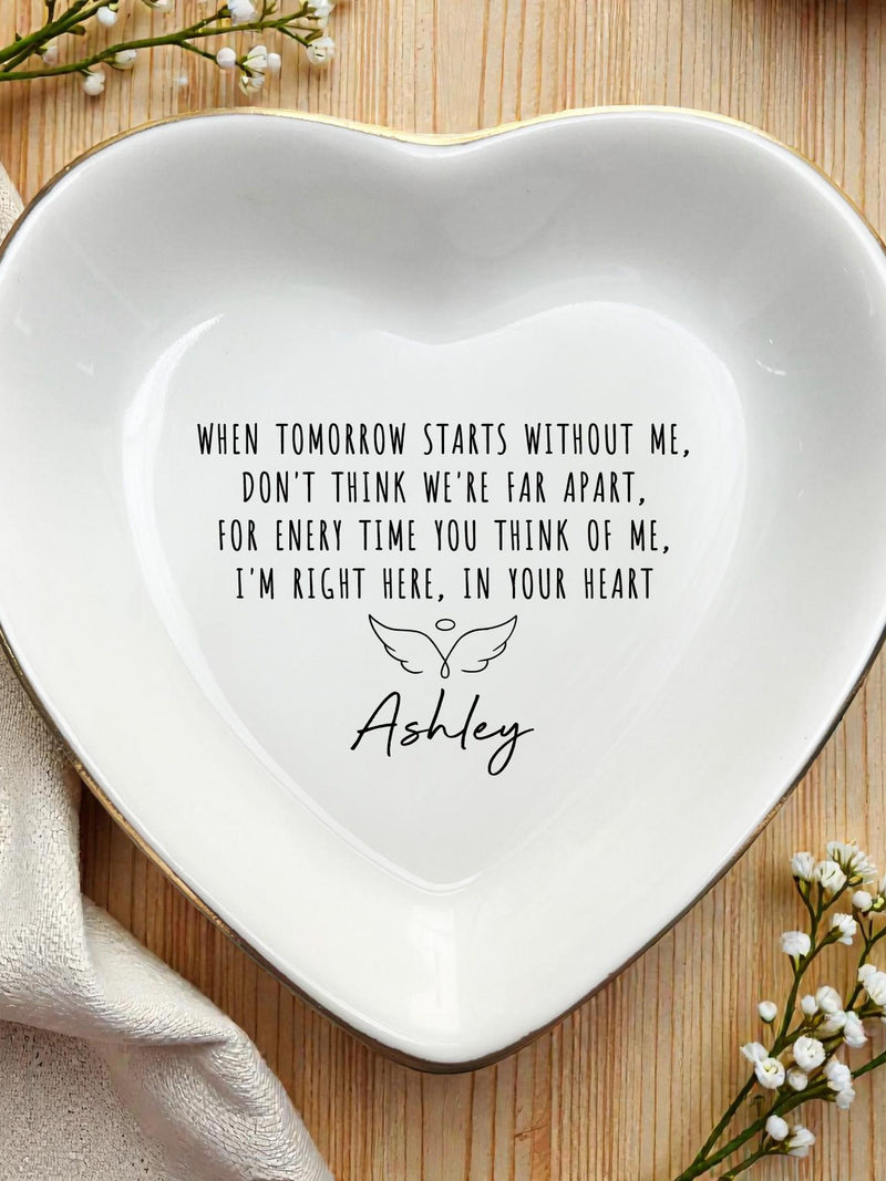 Custom Memorial Ring Dish-Grandma Sympathy Gift-Bereavement Gift-Miscarriage Gift-Condolence Gift, Thinking Of You sympathy flower
