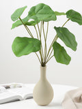 Faux Pilea Plant in Ceramic Vase, Artificial Greenery faux plants