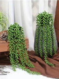 Lifelike Artificial Lush Hanging Succulents Home Wedding Green Plant Wall Hanging Vine Decorative Plant Wall Balcony Outdoor faux plants