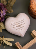 Love We Shared Wooden Heart | Sympathy Gift | Loss of Spouse Memorial Plaque | Rustic Remembrance Decor | Grief Gift sympathy flower