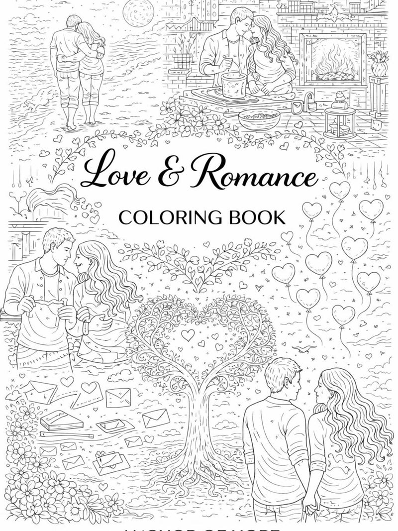 Love and Romance Coloring Book Love Romance Flower