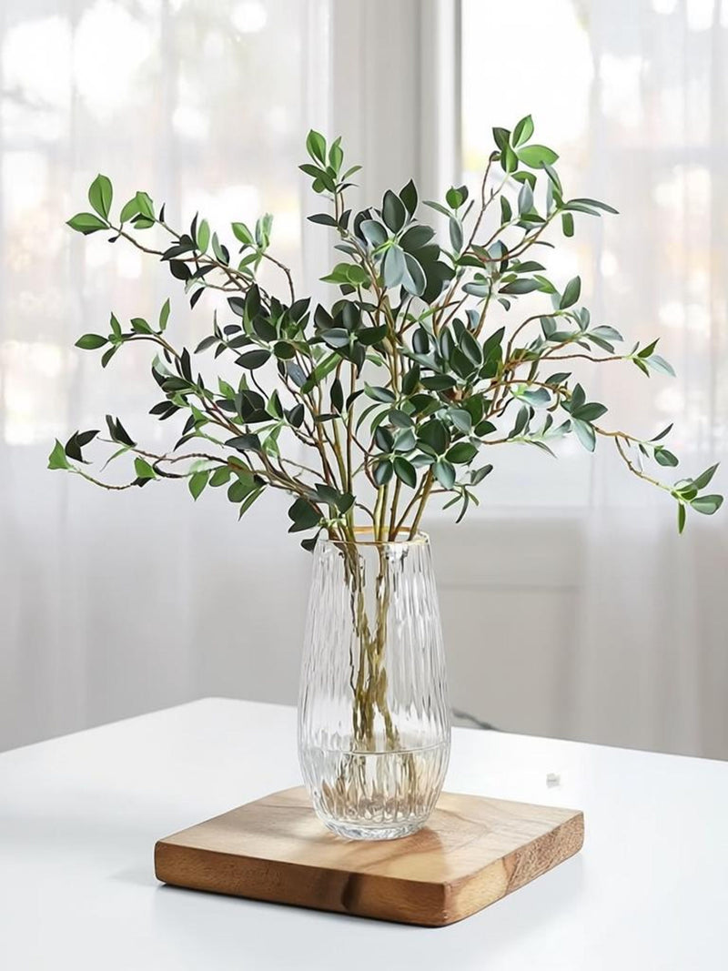 73cm Artificial Ficus Tenuifolia Branch - Realistic Faux Greenery Stem for Tall Vases, Minimalist Home Decor & DIY Wedding Greenery faux plants