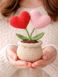 Crochet Heart Flower in Pot Pattern | Amigurumi Valentine Decor | Crochet Plant PDF Pattern | Handmade Gift Crochet Pattern Love Romance Flower