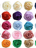 Assorted Satin Ribbon Rose Flowers Ð Craft Applique Embellishments Bundle (10 Pieces) silk flower