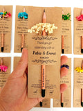 Personalized Seed Pencil Favors: Eco-Friendly Wedding, Shower, Baptism, Graduation Gifts seeds bulk